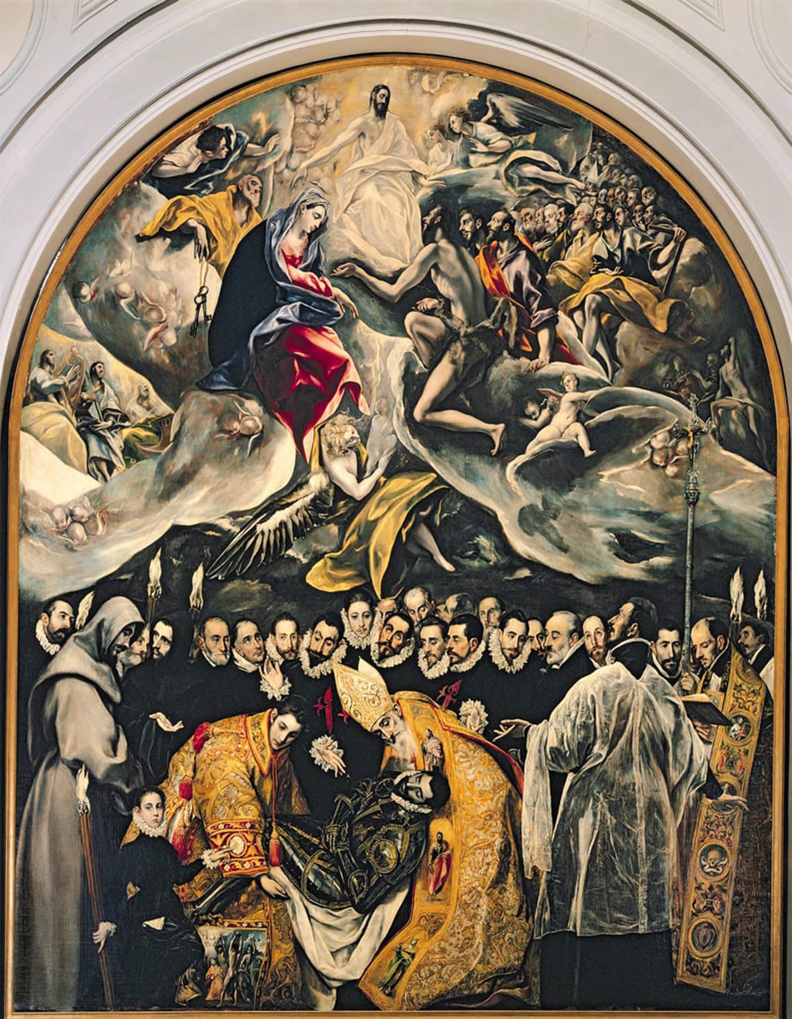 SERENDIPITP Abstract Painting Mural Print Picture Wall Decor Painting the Burial Oforgaz From a Legend of by El Greco Vintage Wall Artwork for Home Decor 60x90cm