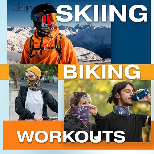 Miniatura 2 de Motique Accessories Pañuelo de cachemira para cuello, polaina para el cuello, gorro, bufanda para la cara