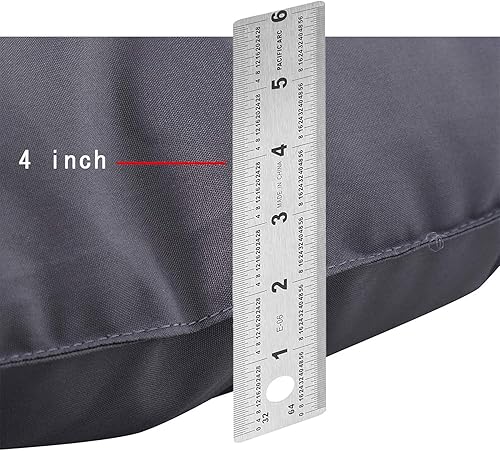 Miniatura 4 de Cojines de columpio para muebles de exterior, cojín de banco exterior impermeable con respaldo, almohadilla de 2/3 plazas para patio, porche, jardín