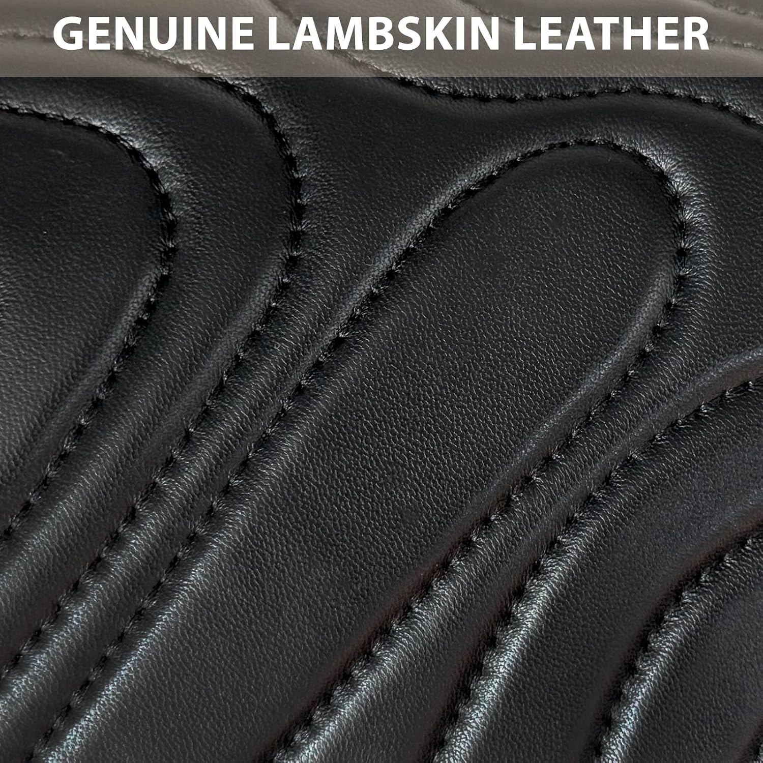 Quilted Leather Crossbody Bags for Women,Small Soft Lambskin Wavy Adjustable Double Chain Strap Shoulder Bag | Quilted, Leather, Soft, Lambskin, Adjustable, Double Chain Strap