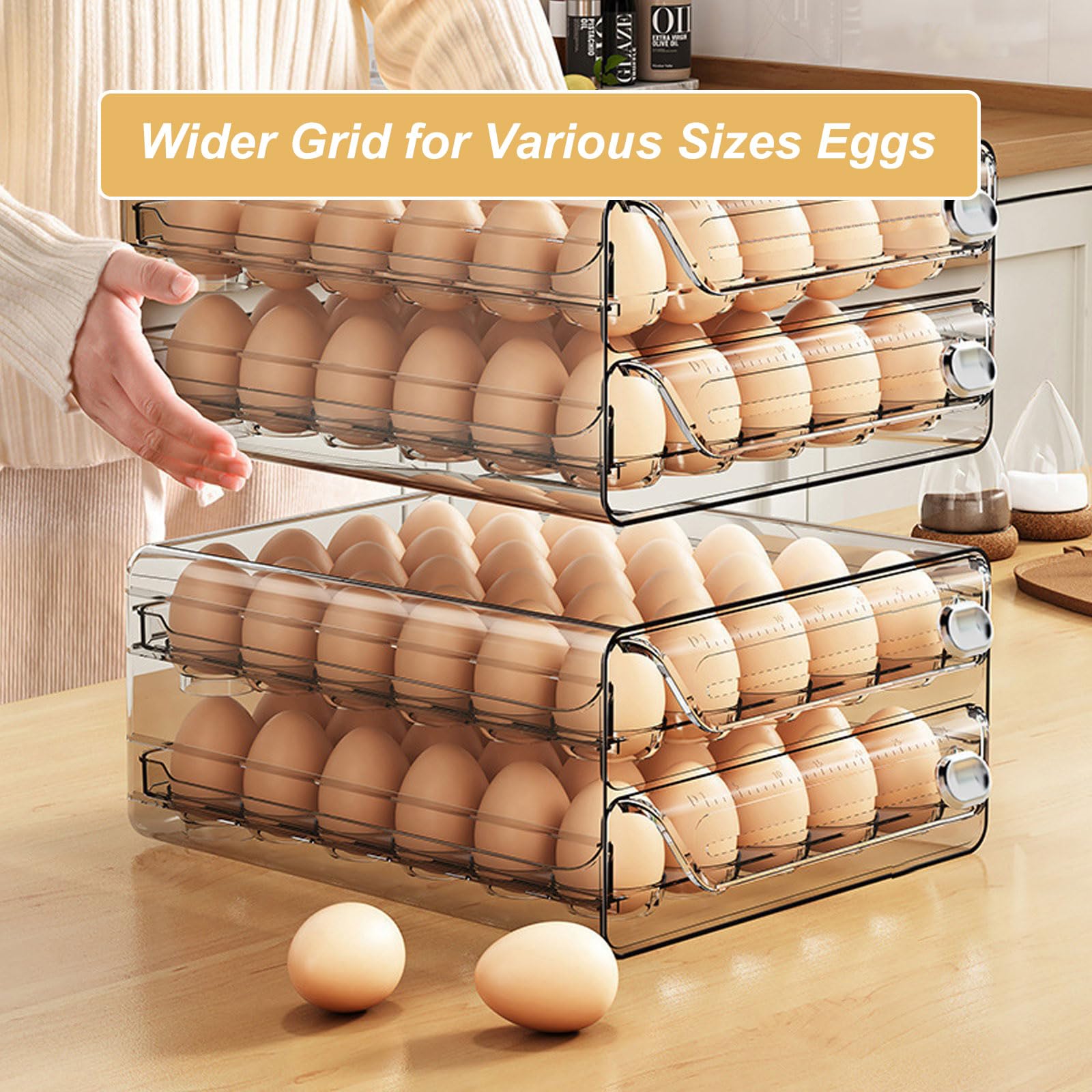 Boîte à Oeufs En Plastique, 30 Grilles Boîte De Rangeent D'œufs à