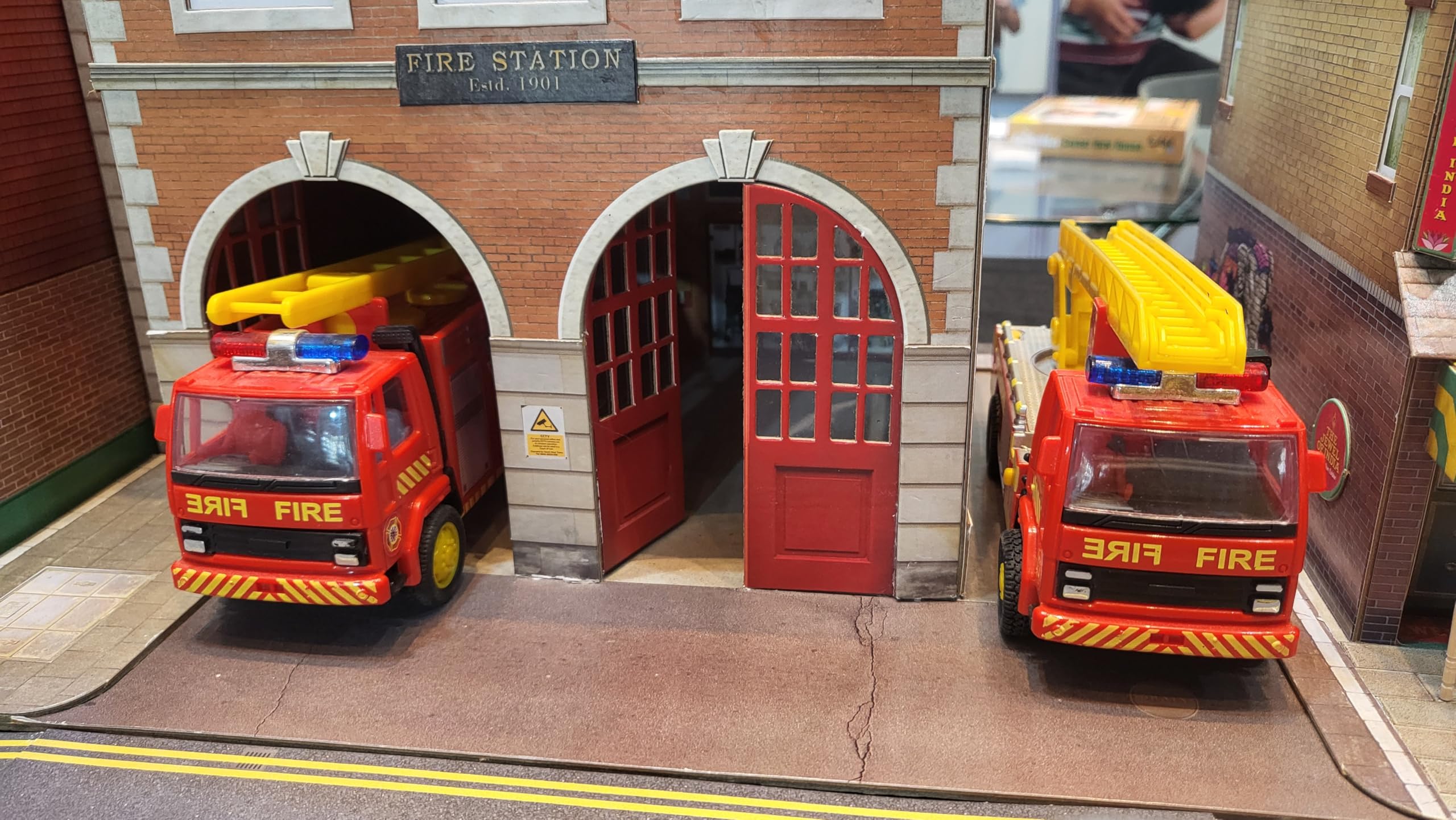 The CityBuilder FIRE Station Cardboard Model Making Kit - O Scale Model Railroad Building - Image 4