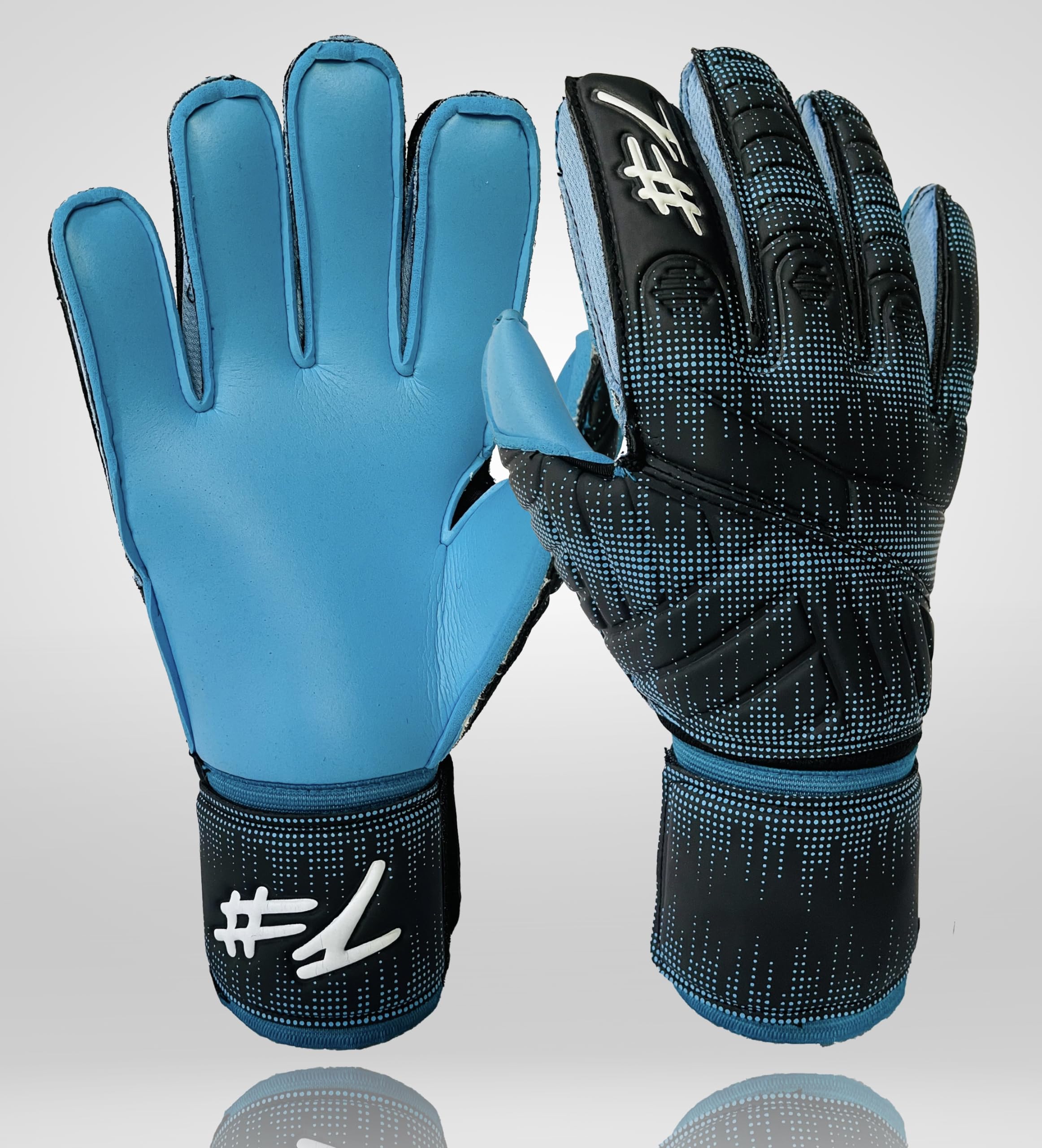 1 HashtagOne Goalkeeper Gloves with Finger Protection, German Brand, Football Goalkeeper Gloves, Adults and Children, All Sizes and Colours, Goalkeeper Gloves Sports & Outdoors