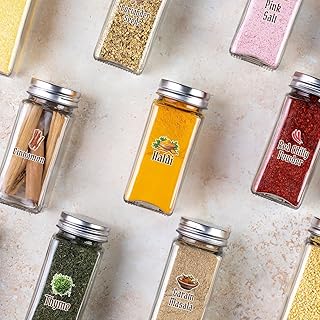 Permanent Kitchen Stickers for Condiments, Pulses, Spices etc. Waterproof, Scratch Proof UV DTF Stickers for All Hard Surfaces Like Glass, Wood, Metal, Ceramic, Plastic etc.