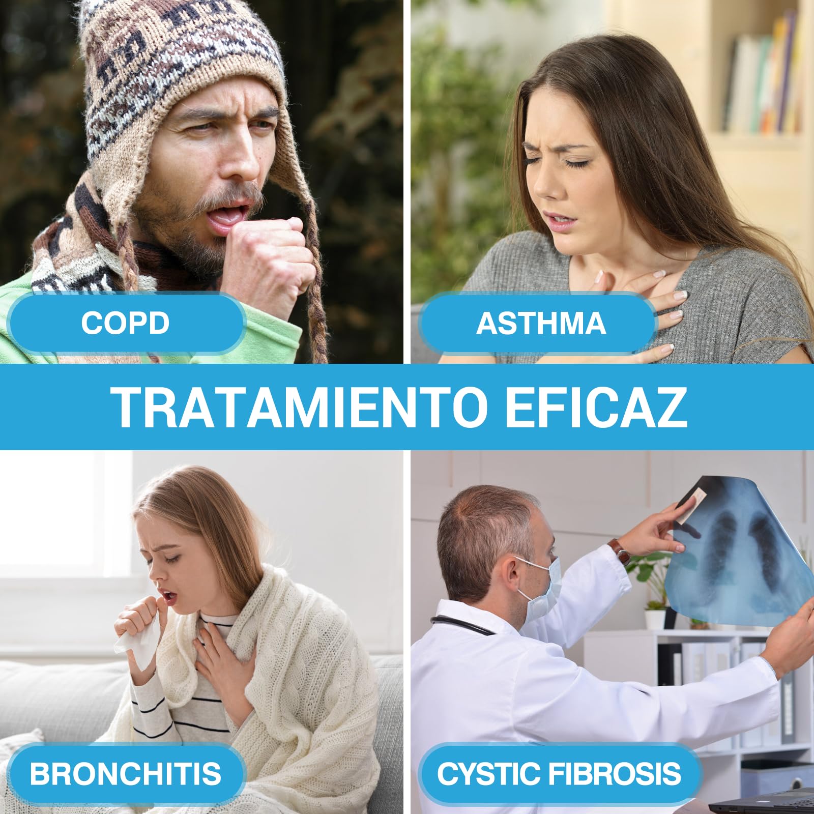 Tilcare Dispositivo de Eliminación de Moco y Expansor de Pulmón Respiratorio - Ayuda de Terapia de Ejercicio y Limpieza - Gran Tratamiento para EPOC, Asma, Fibrosis Quística o Fumadores