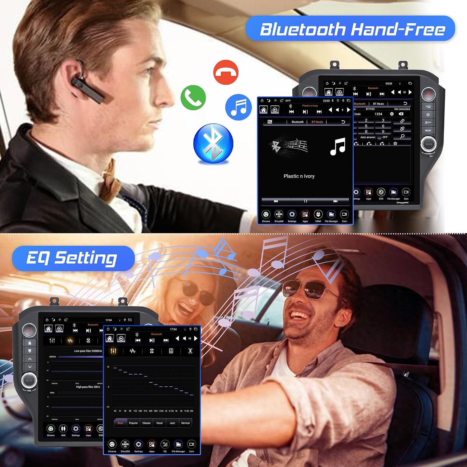 LINKSWELL GEN5 12.1 Inch Touchscreen Car Stereo for Mustang 2015-2023 Android 9 Radio Replacement Head Unit Multimedia Player T-Style Radio for Mustang with Wireless CarPlay/HDMI/Bluetooth