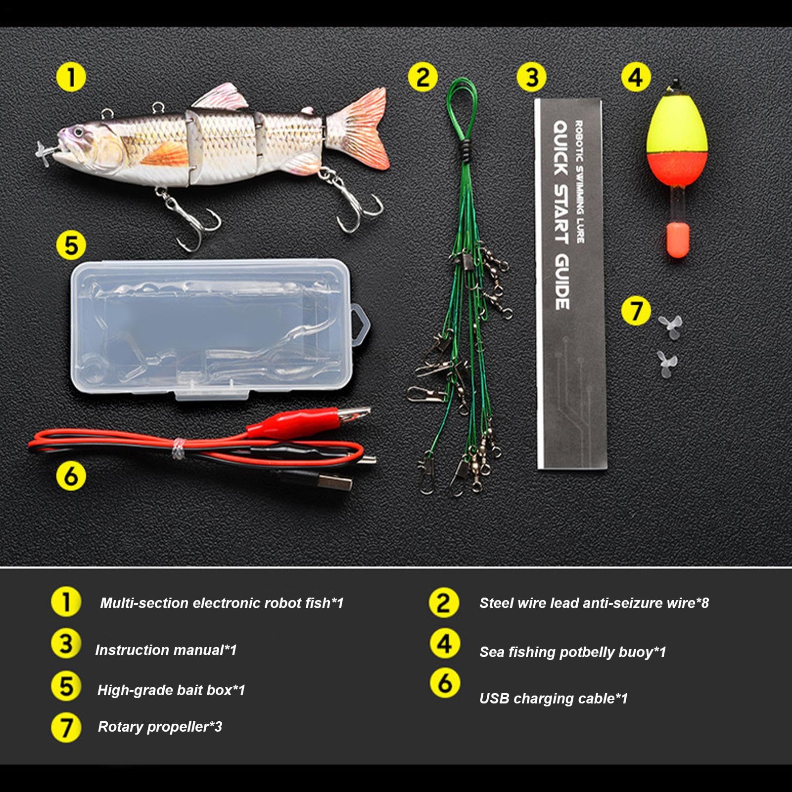 Esca da pesca elettrica, Esca da pesca robotica - Esca da pesca per nuoto robotico realistico | Esca da pesca animata Wobbler illuminata a LED per acqua dolce e salata, Swimbait articolato