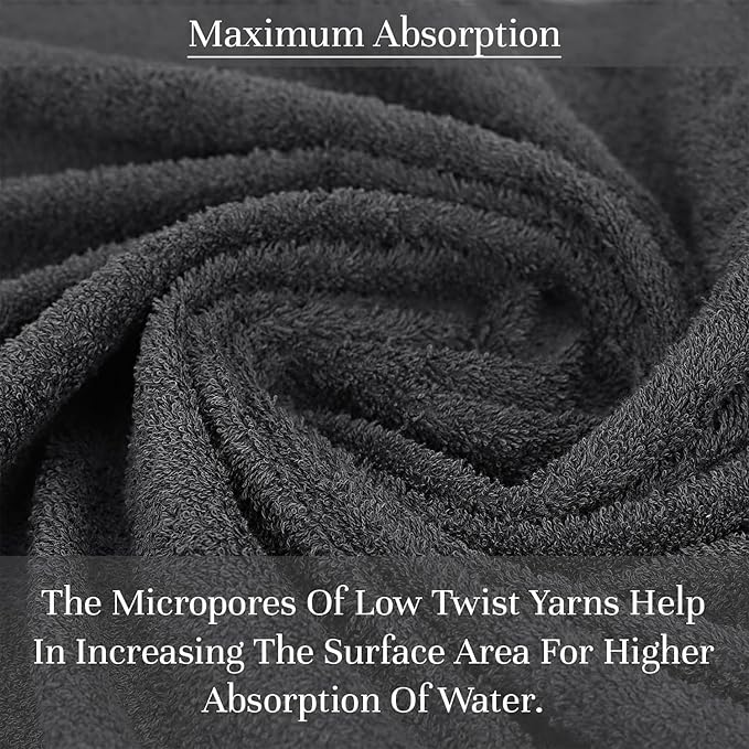 Organix Oversized 8 Piece Soft Bath Sheets Towels 550 GSM Cotton Bath Towels Extra Large 35"x70", Highly Absorbent & Quick Dry, Super Soft Hotel Quality Extra Large Bath Towels, Daily Use (Black)