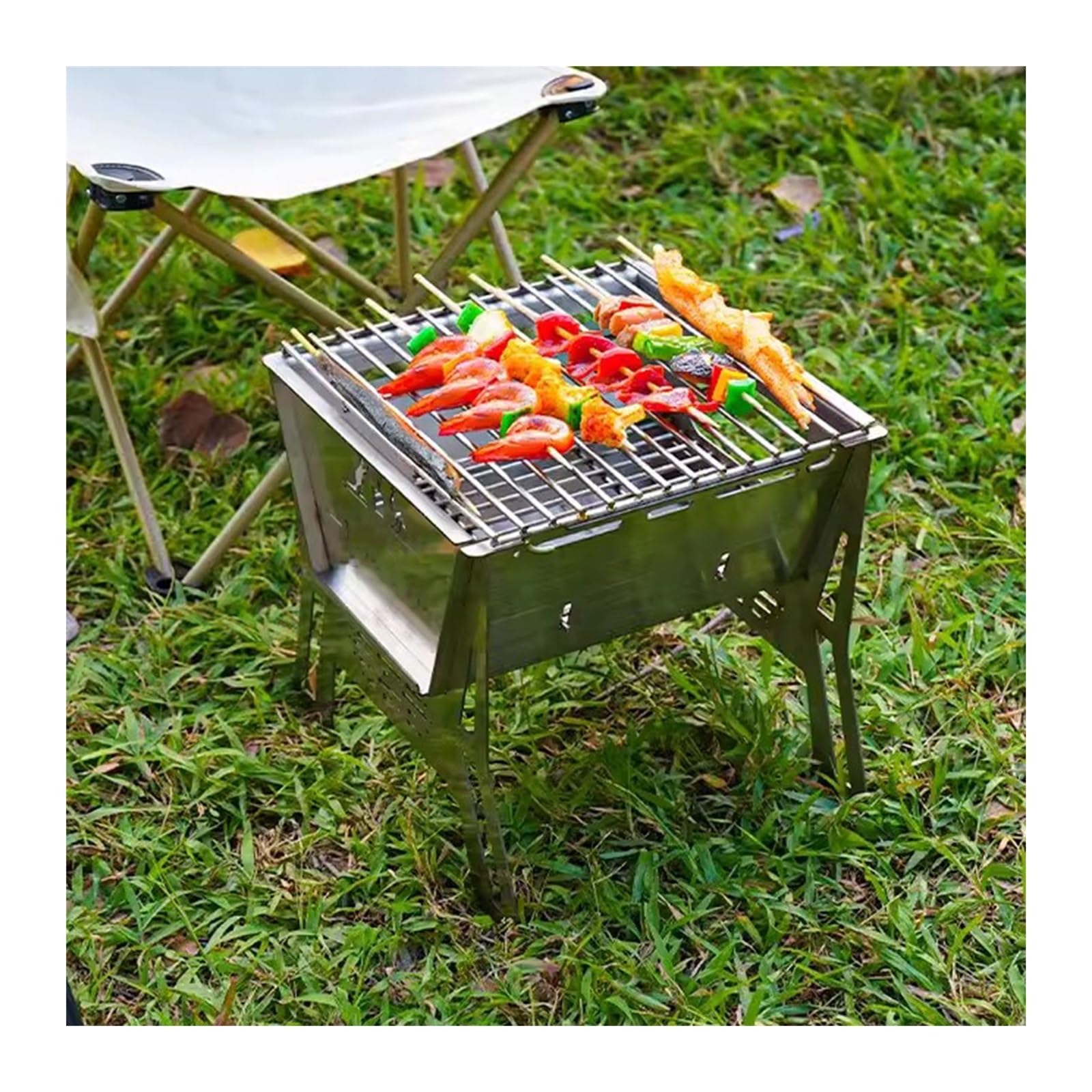 Griglia da Tavolo Porta Barbecue Domestico Fornello for all'aperto Attrezzatura da Campeggio Pieghevole Portatile Piccolo