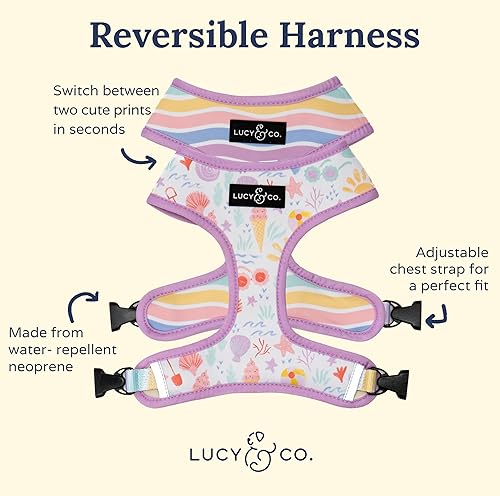 Miniatura 108 de Lucy & Co. Arneses reversibles para perros pequeños, medianos y grandes, acolchados, ajustables, para pastor alemán, pug, Bulldog francés, Bulldog