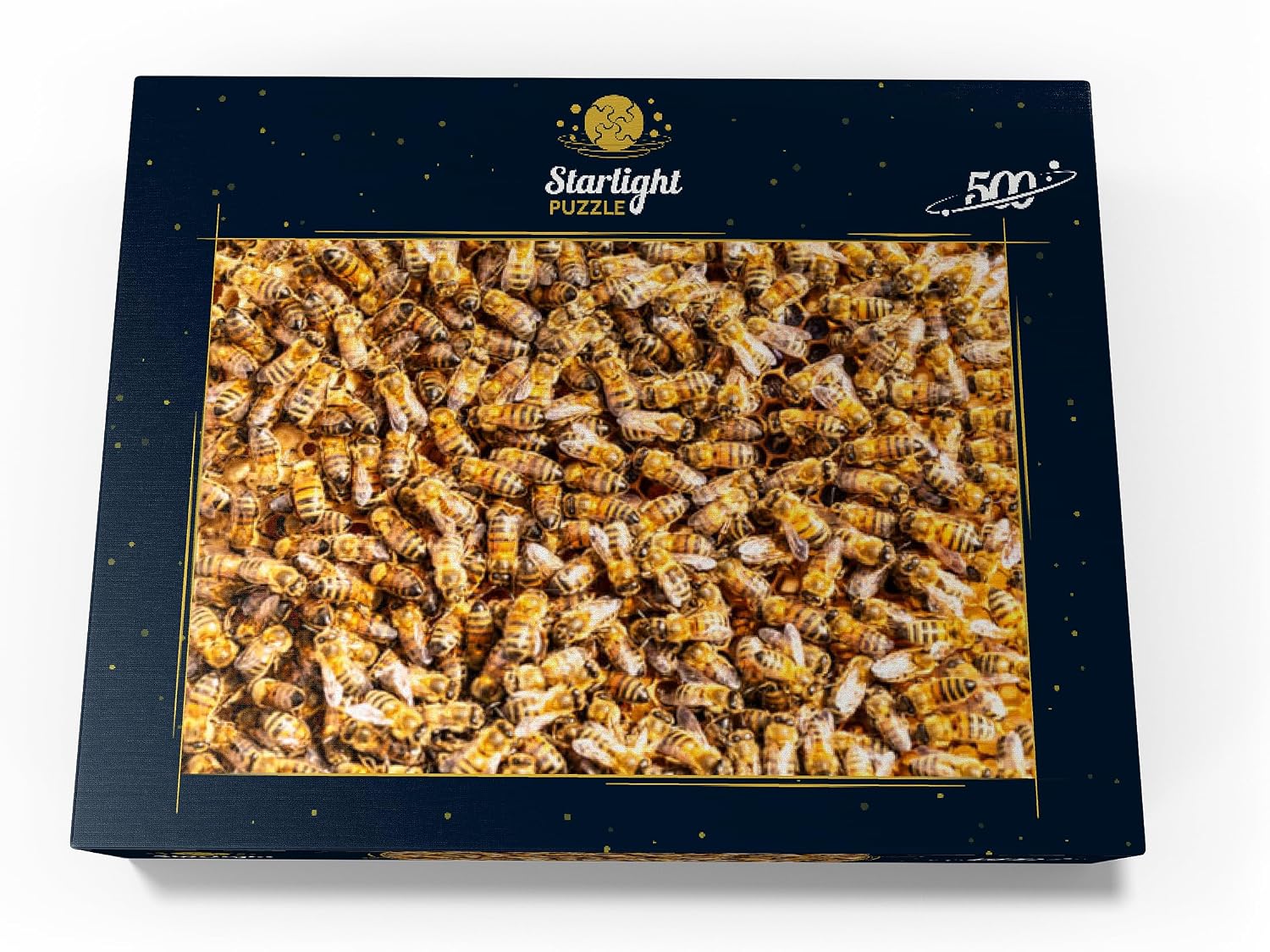 MyPuzzle Worker Honey Bees On A Frame from A Hive - Premium 500 Piece Jigsaw Puzzle for Adults