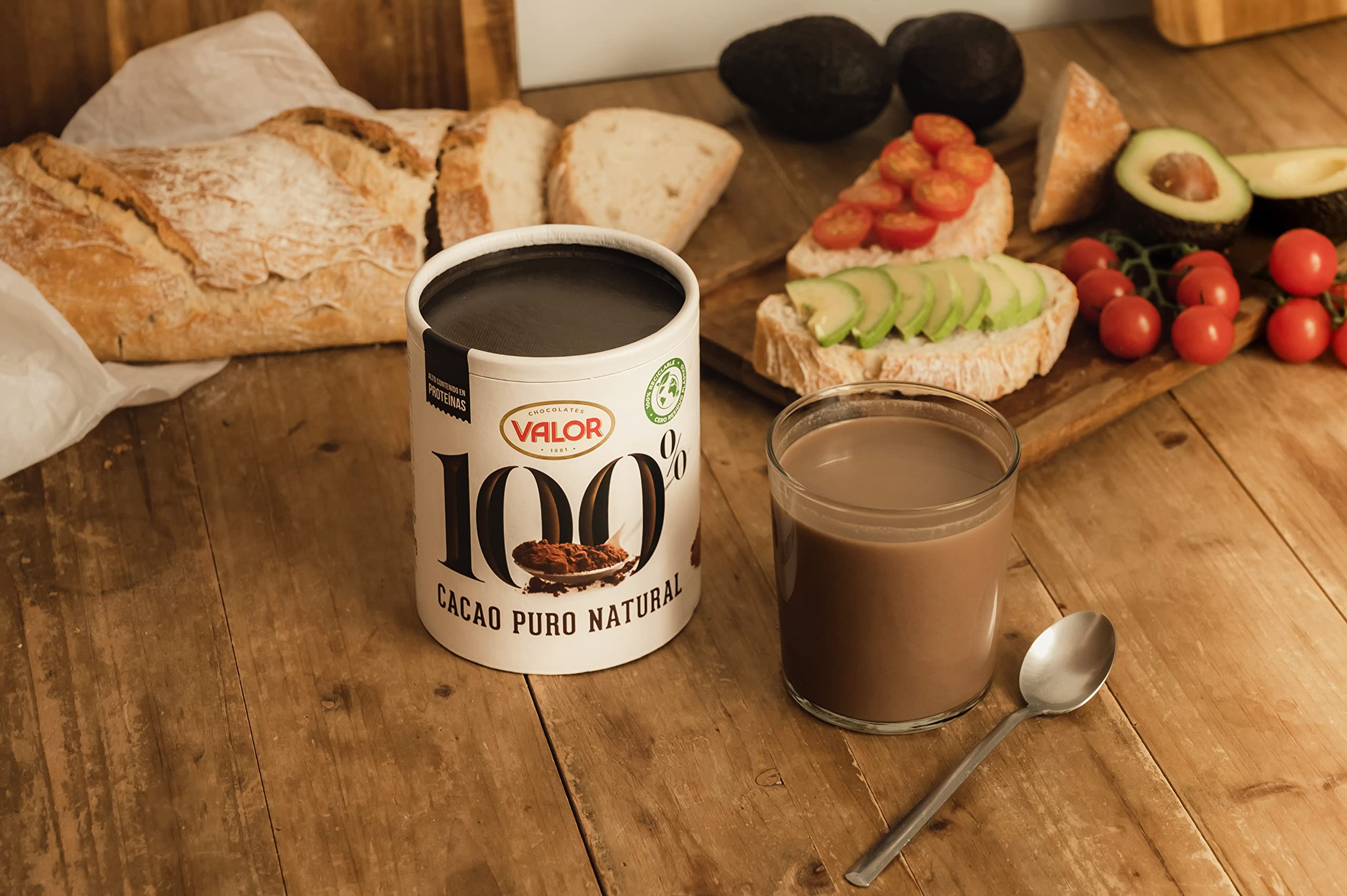 cioccolato a la taza valor 100% cacao 250 gr