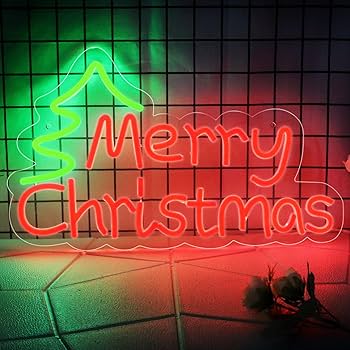 クリスマス飾　メリークリスマス　merry Xmas　LEDネオンサイン Merry Christmas Neon Signs, Warm White Merry Christmas Neon