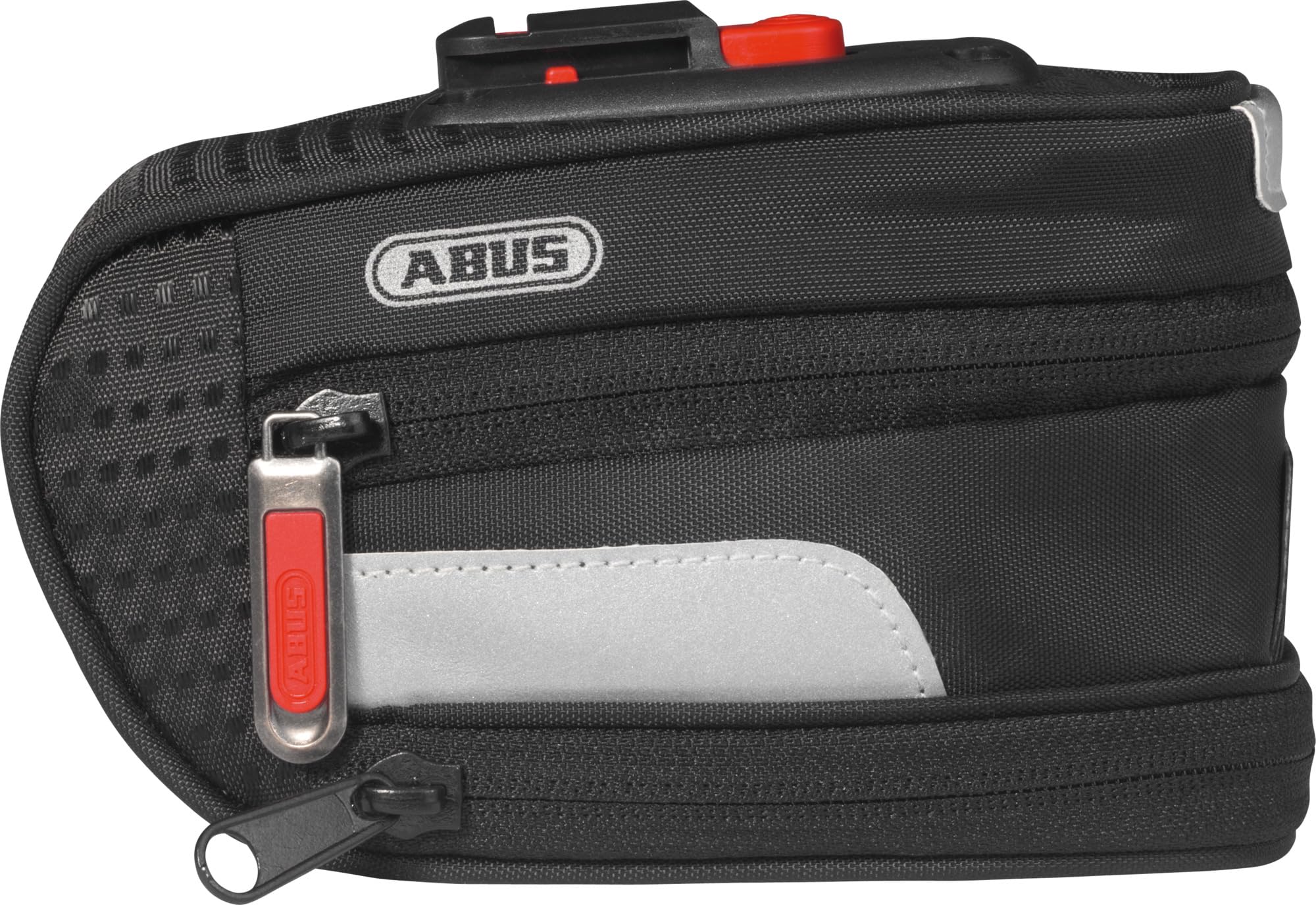 ABUS Sacoche de selle Oryde ST 2100 KF - Sacoche de vélo avec protection contre la pluie - 150 mm x 80 mm - capacité 1,2 litres | Sacoche de selle avec compartiment extensible, matière hydrofuge, détails réfléchissants