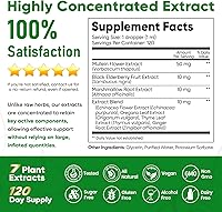Vista 6 de Fidus Gotas de gordolobo para pulmones y drenaje linfático - 7 hierbas con equinácea, orégano, jengibre, saúco, raíz de malvavisco y tomillo