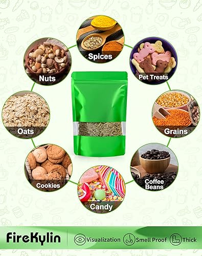 Miniatura 6 de Paquete de 100 bolsas a prueba de olores, bolsas resellables con ventana transparente, bolsa de papel de aluminio, bolsas sellables para embalaje