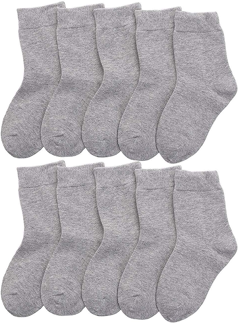 CHUNG Kids Crew Socks Cotton Boys Girls School Sox 8/10 Pack Athletic Basic Autumn Casual Sports