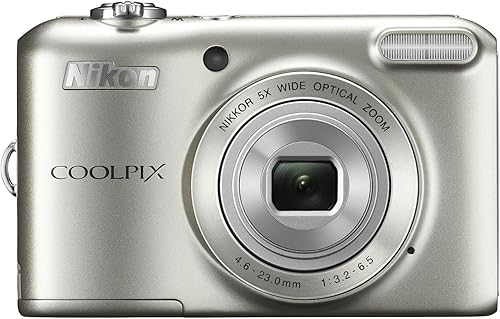Nikon COOLPIX L28 Cámara digital de 20,1 MP con lente de zoom 5x y LCD de 3" (plata) (Modelo antiguo) plateado,Negro -,Rojo
