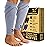 CopperJoint Running Calf Compression Sleeve Women - Easy-On Footless Calf Compression Sleeves for Men, Support Mens Leg Sleeves for Runners, Basketball, Sports, Copper Infused Nylon - Grey, Medium