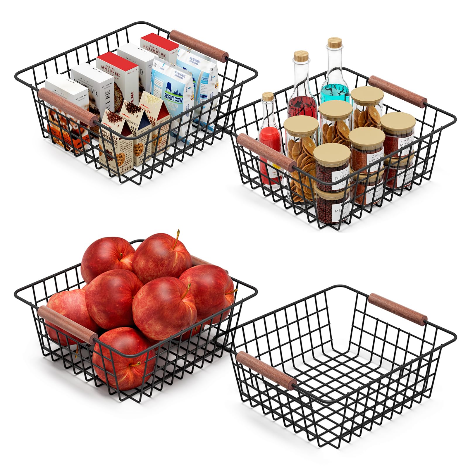 Large Fruit Baskets Vegetable Rack - 2 Tier Fruit Basket with 2 Banana Hangers, Countertop Fruit Vegetable Basket Bowl for Kitchen Counter Fruits Stand Holder Organizer for Bread Snack Veggies Produce