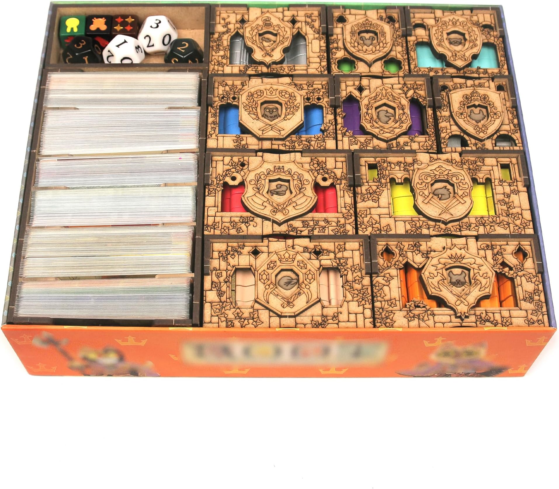 TowerRex Board Game Organizer for Root Board Game Box, Root expansions, Root Underworld Expansion, Root riverfolk Expansion, Root Marauder Expansion, Root Clockwork Expansion, Root Tokens and Cards