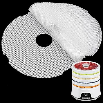 GUCUJI Round Silicone Dehydrator Sheets for COSORI CFD-N051-W, Non-Stick BPA Free, Pack of 5 Premium Reusable Food Dehydrator Mesh Mats