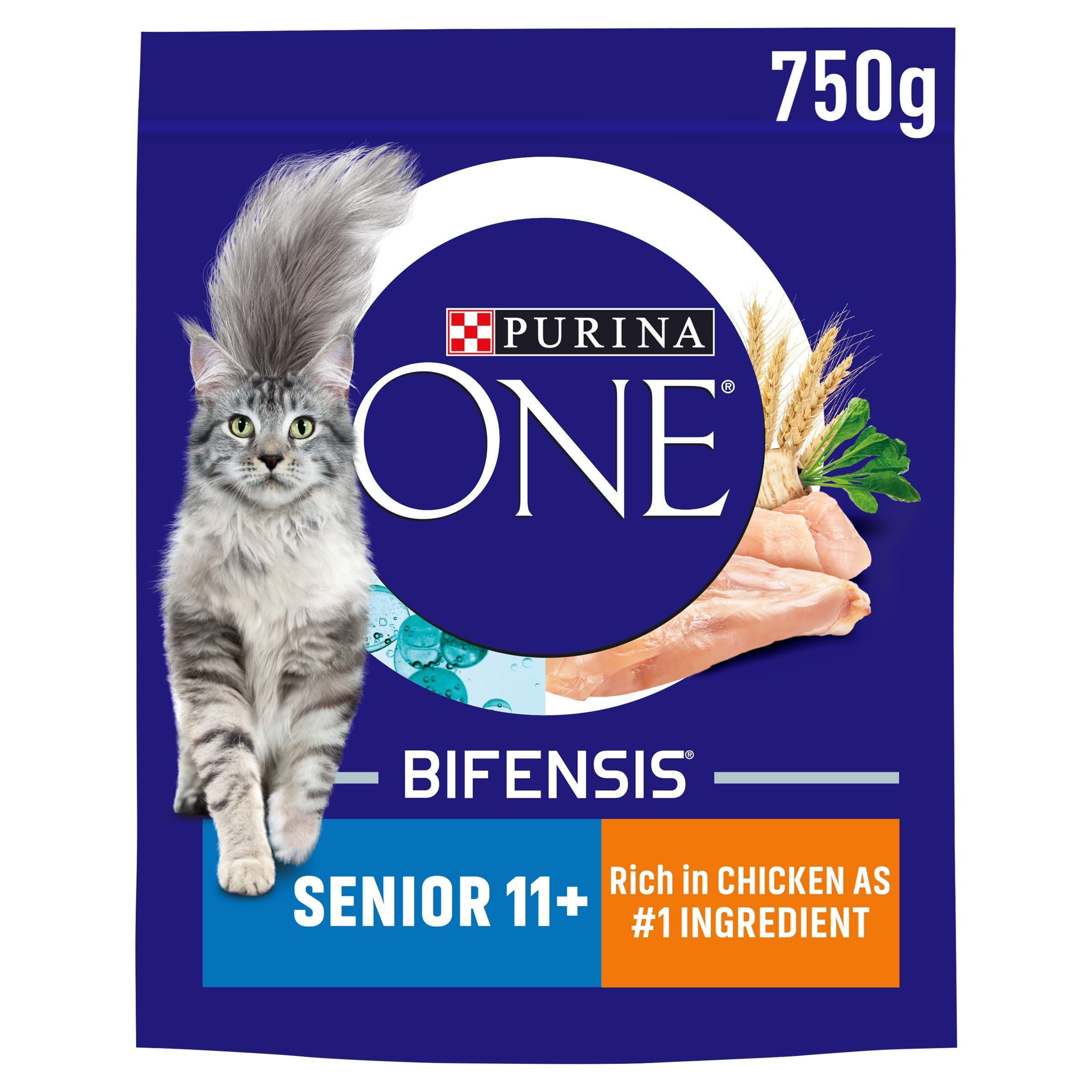 Purina One Senior 11 plus Dry Cat Food Chicken 750g