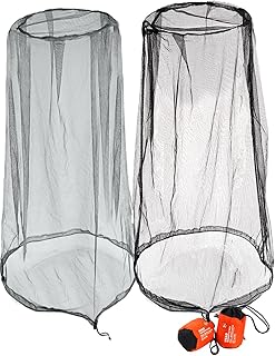 Mosquito Head Net Mesh with Drawstring, Bug Face Netting for Hats, Mesh Face Shield for Men & Women Beekeeper Net Mask Protection for Midges, Bugs & Gnats (2 Packs, Mix Colors, Updated Size)