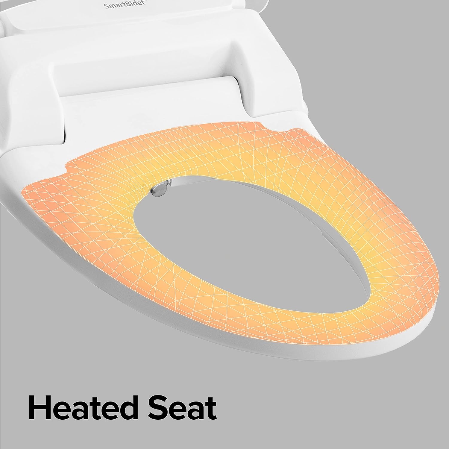 SmartBidet SB-100R Electric Bidet Seat for Elongated Toilets with Remote Control, Stainless Steel Nozzle with Removable Nozzle Cap, Slim and Strong Design - 