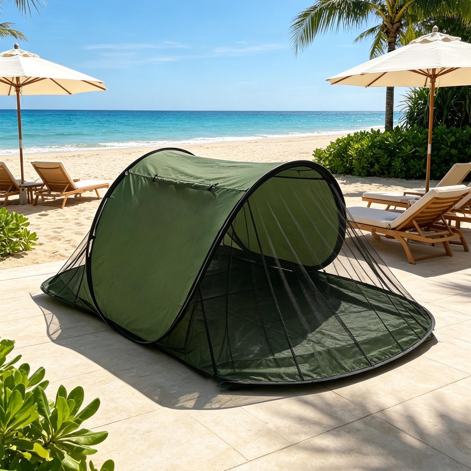 Gazebo con zanzariera pop-up, pieghevole, portatile, da campeggio, a forma di barca