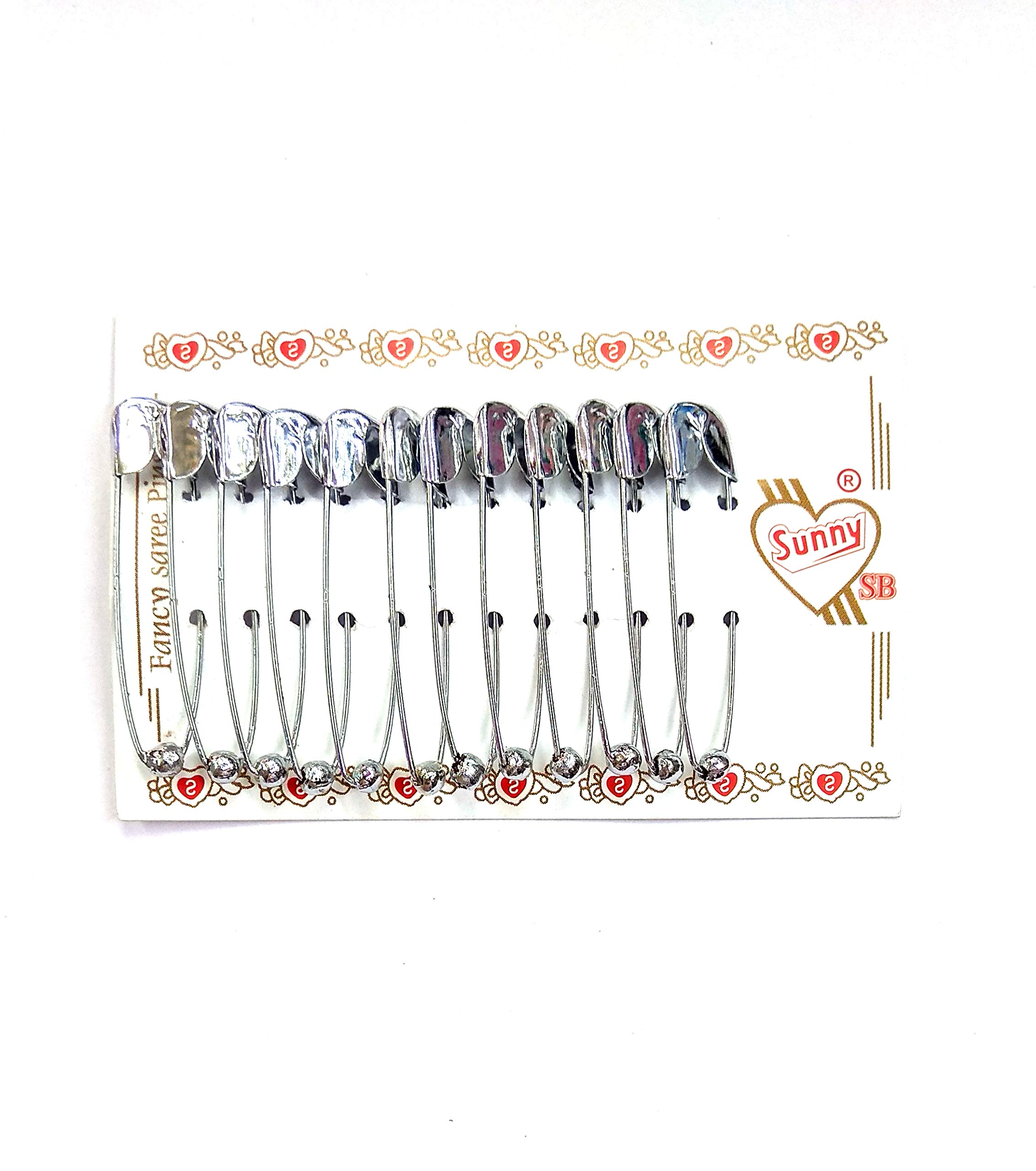 MK Womens Premium Stainless Steel Safety Saree Ball Pin - (Silver, 12 Pieces of 4 cm) (B08KFB8JPN) Amazon Price History, Amazon Price Tracker
