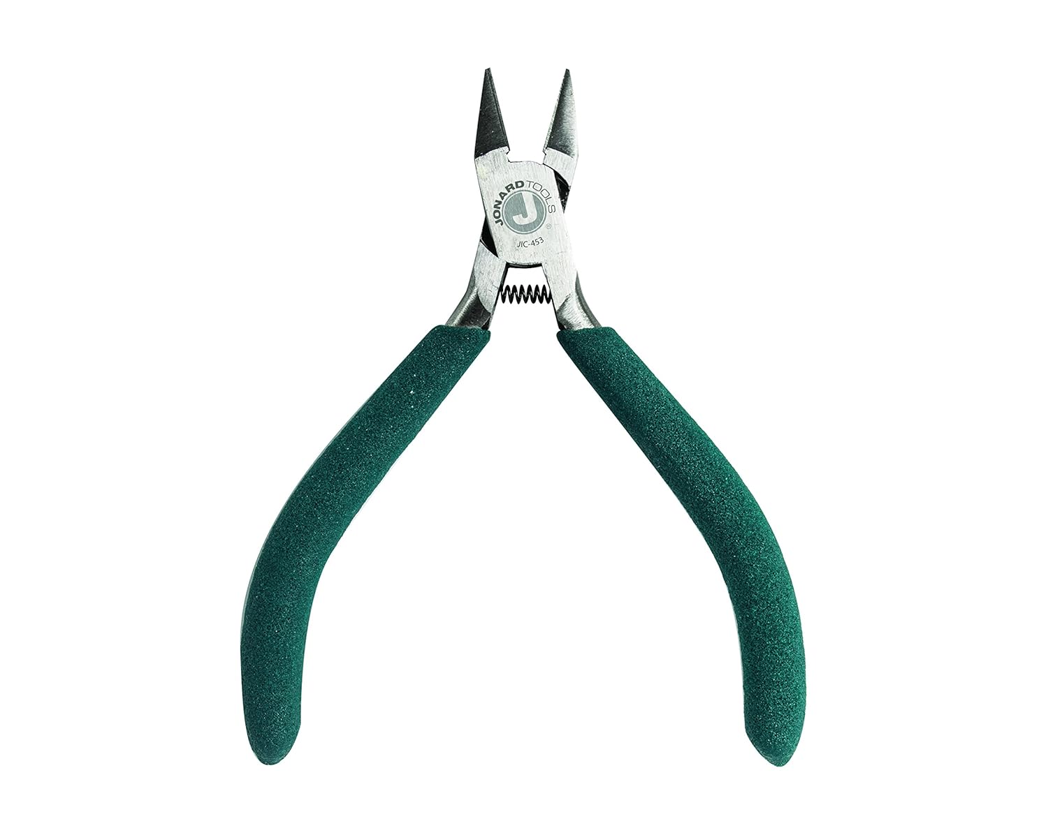 Jonard JIC-453 Chrome Vanadium Steel Flush Cut Plier with Turquoise Handle, 4-1/2 Length