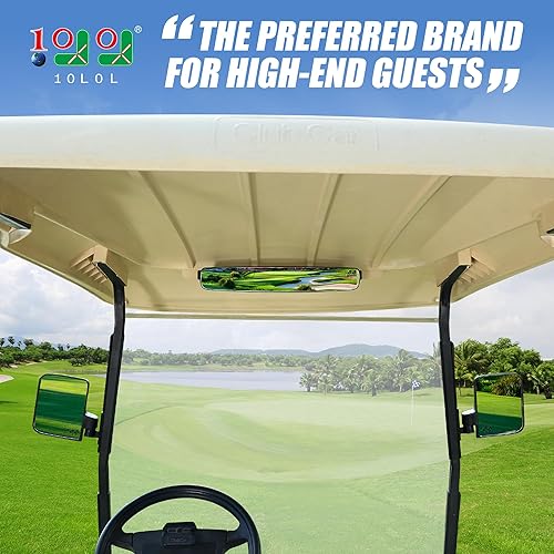 Miniatura 2 de Espejo retrovisor universal para carrito de golf, amplio retrovisor convexo y plegable, kit de espejos retrovisores laterales para Club Car, EZGO y