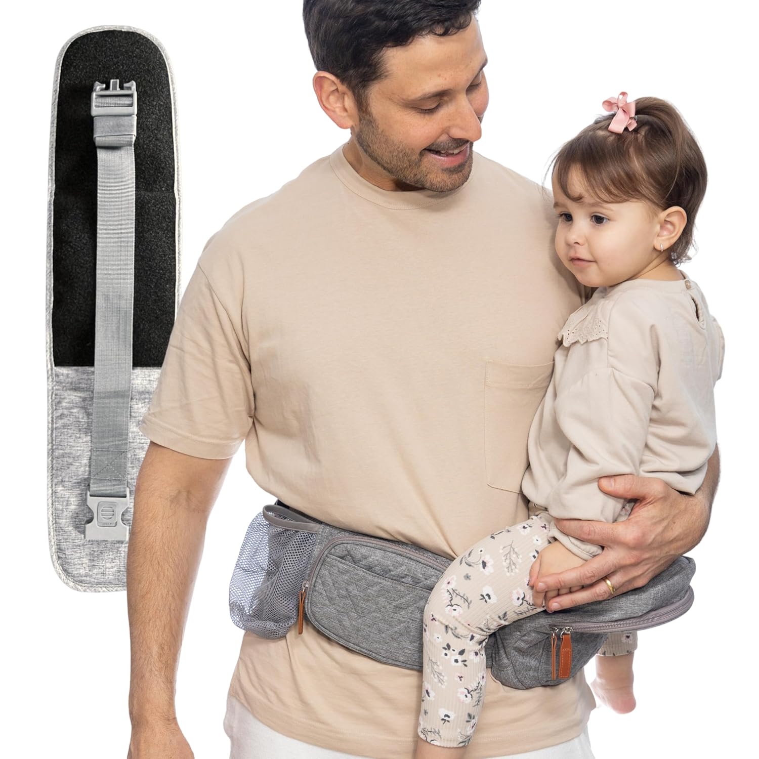 Baby Hip Seat Carrier Toddler – Ergonomic and Adjustable Baby Carrier Newborn to Toddler with Hip Seat – Belt Extender Included, Perfect for Plus Size Parents. Travel and Baby Essentials Baby Hip Seat Carrier Toddler – Ergonomic and Adjustable Baby Carrier Newborn to Toddler with Hip Seat – Belt Extender Included, Perfect for Plus Size Parents. Travel and Baby Essentials