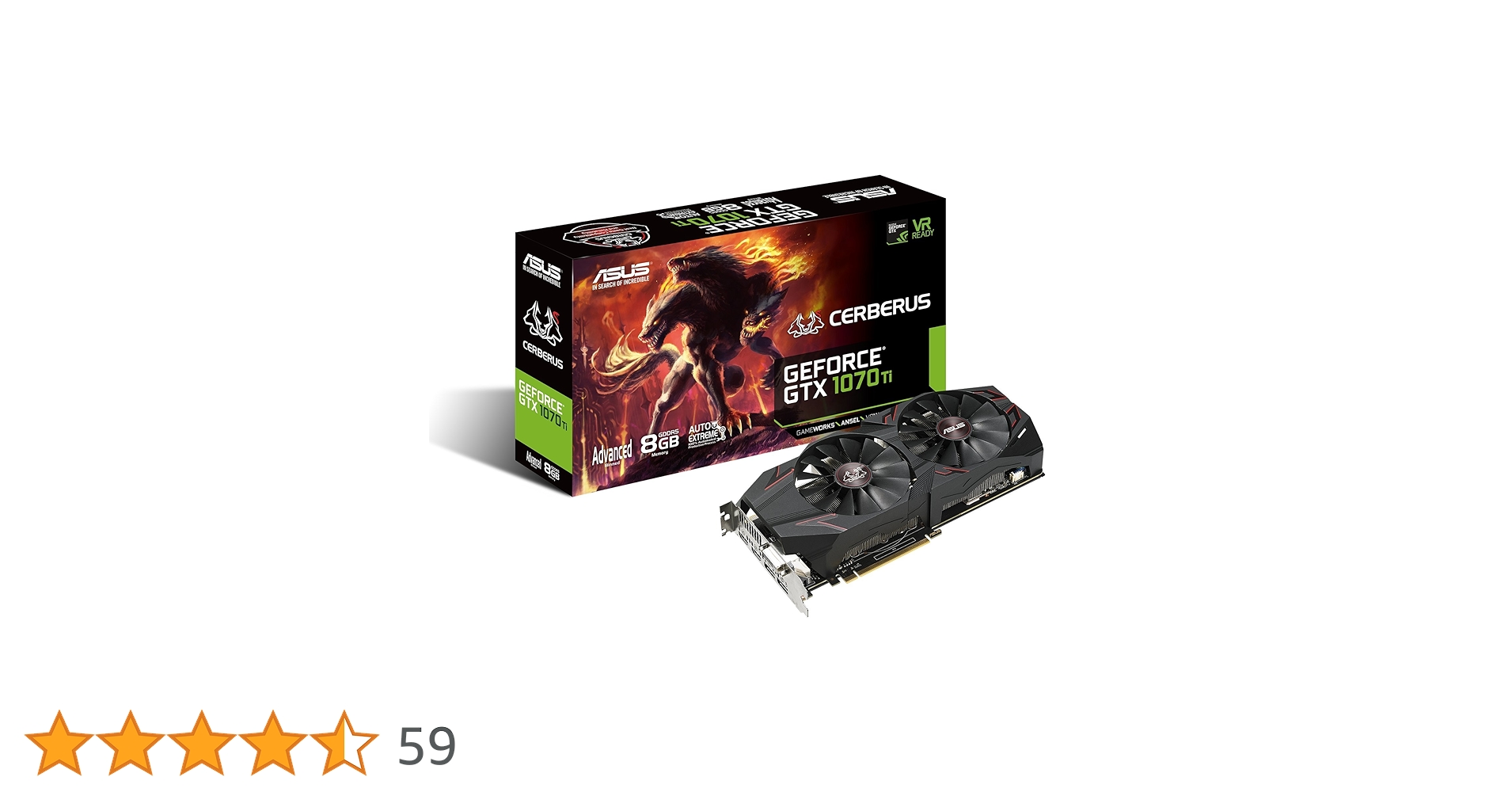 ASUS GTX1070ti A8G CERBERUS グラフィックボード ASUS GTX1070ti A8G CERBERUS グラフィックボード