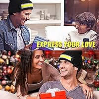 Vista 6 de Rechargeable Headlamp Beanie, 1200Lumens LED Beanie Hat with Wide Beam Light Built-in, 6 Modes, Lightweight, Winter Headlight Head Lamp Beanie, Black