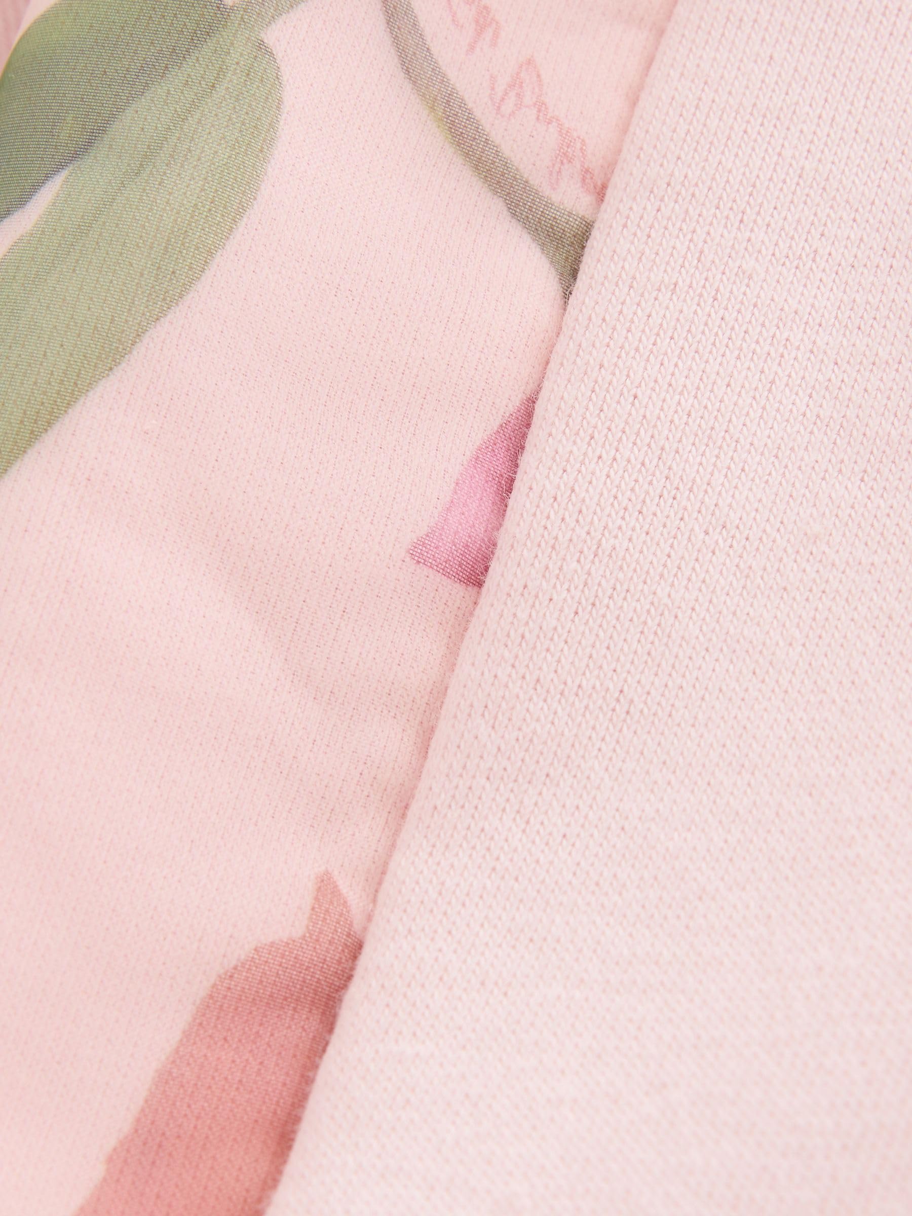 Bebés niña Pelele rosa floral con manga de organza