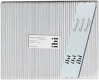IBI 180 Premium Cushion File | Grit 180/180 | Washable Nail File (50PCS)