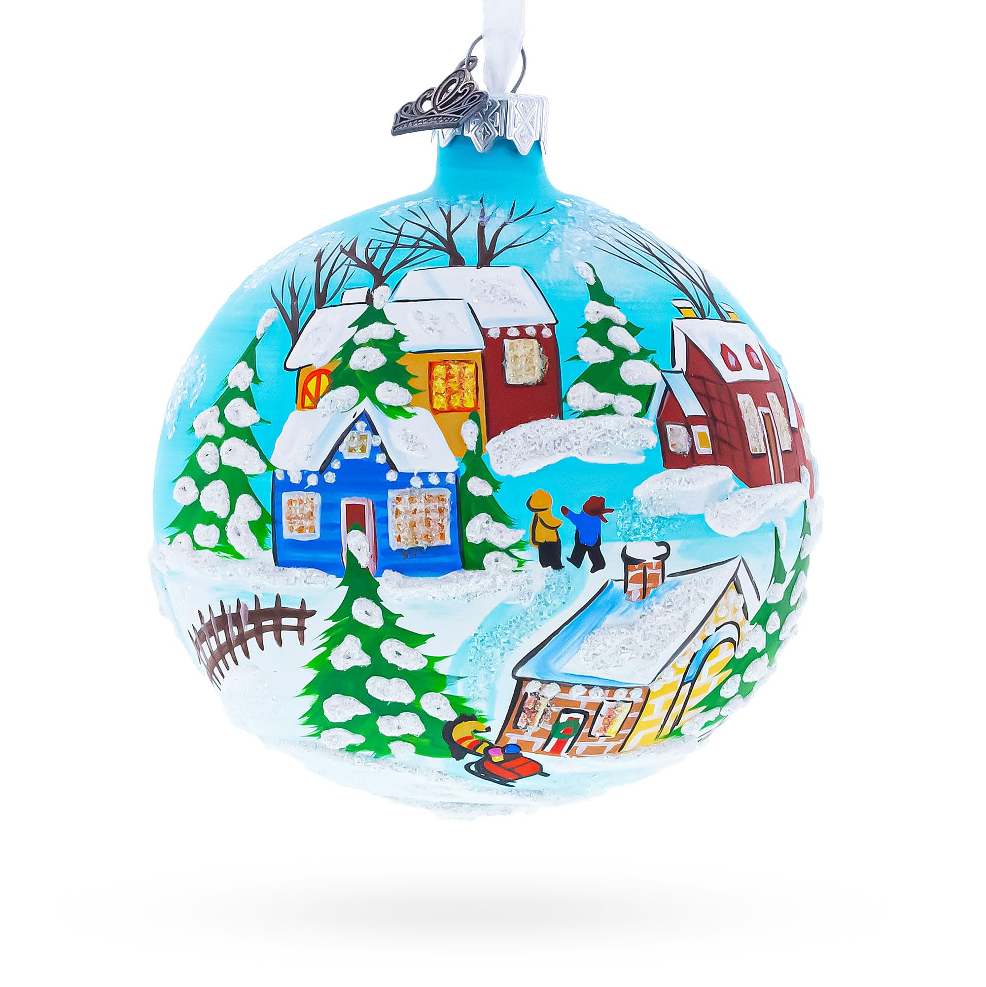 Décoration de Noël en forme de boule de verre BestPysanky pour offrir