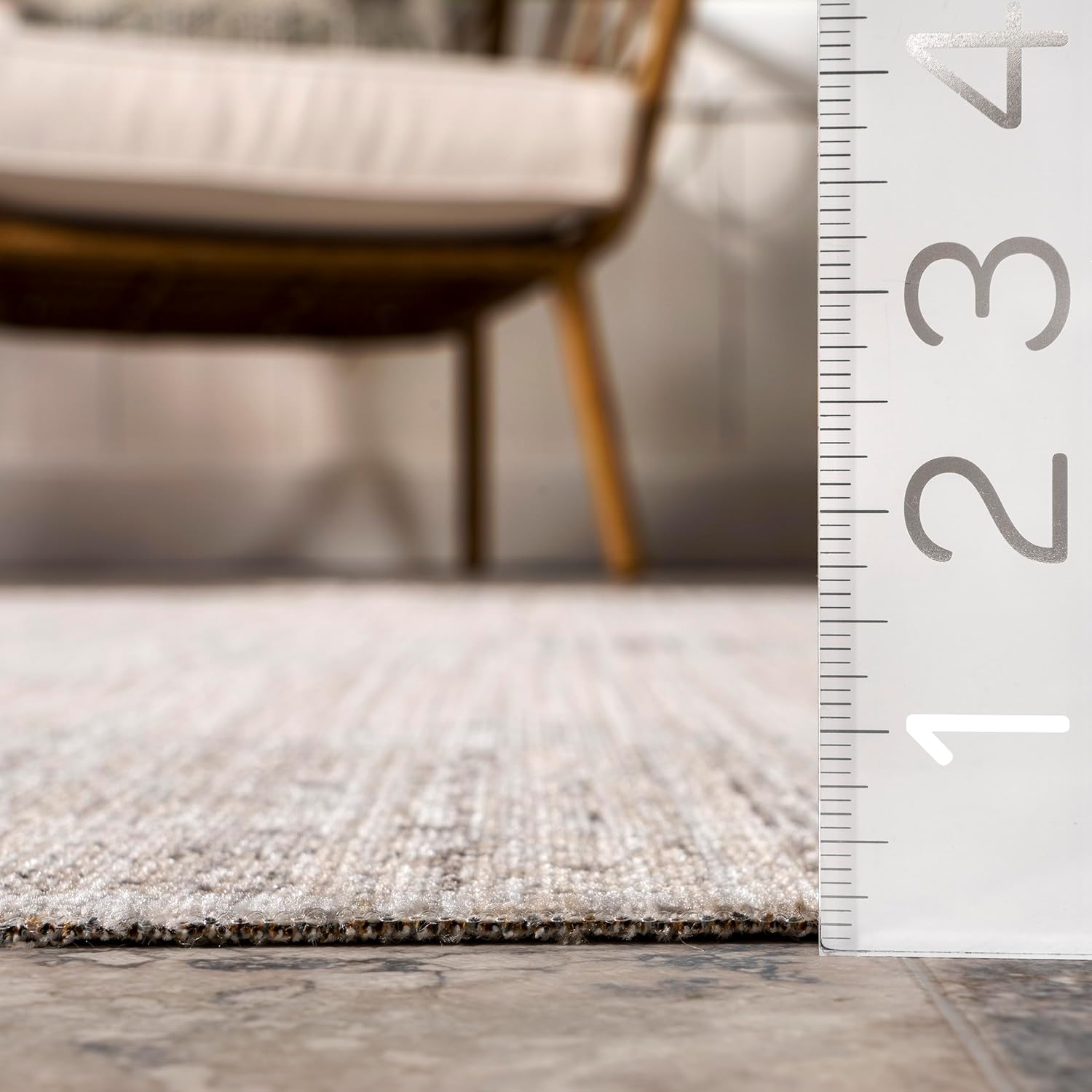 nuLOOM Deena Vintage Machine Washable Indoor/Outdoor Runner Rug, 2' x 8', Beige