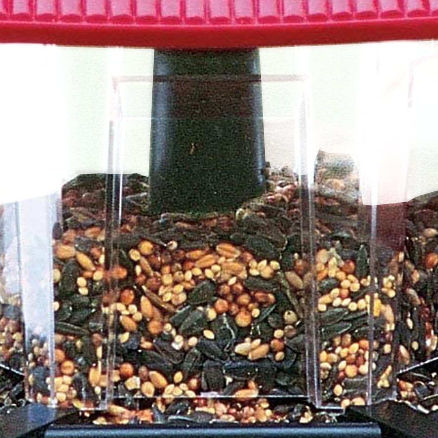 Audubon Gazebo Hanging Bird Feeder – 3 lb Capacity, Pagoda-Style Roof, Outdoor Feeder for Sunflower or Mixed Seed, Red Roof, Easy Refill Design