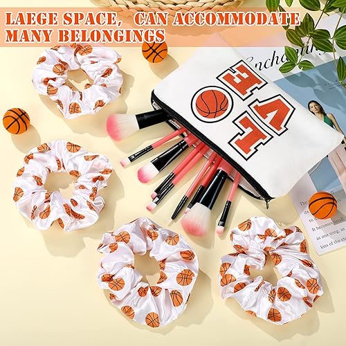 Miniatura 4 de Moukeren Juego de 24 artículos de baloncesto, bolsas de cosméticos, bolsas de maquillaje deportivo, estuche de almacenamiento portátil, estuche de