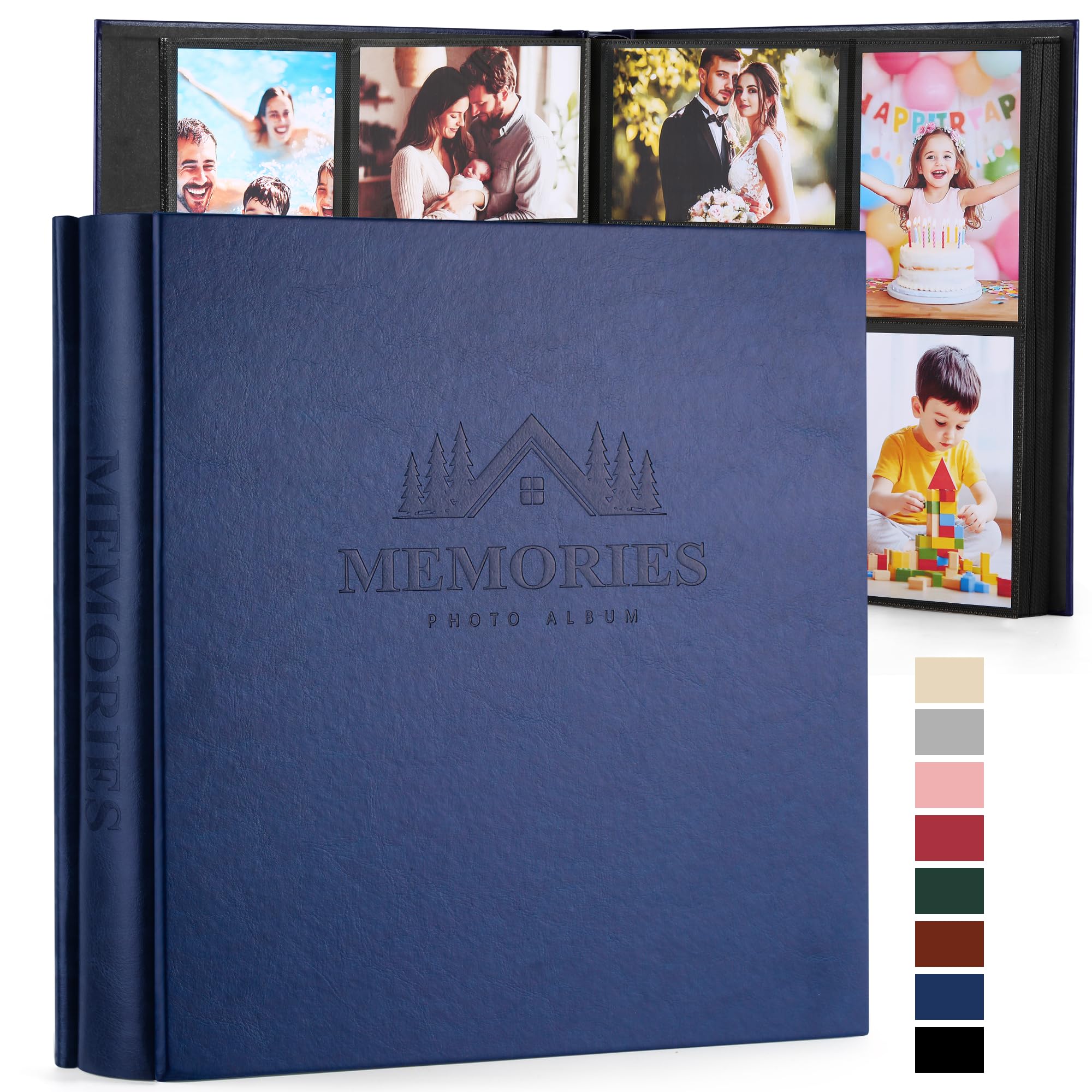 Photo Album 6x4 600 Pockets,Extra Large Capacity Faux Leather Cover Album — image 1