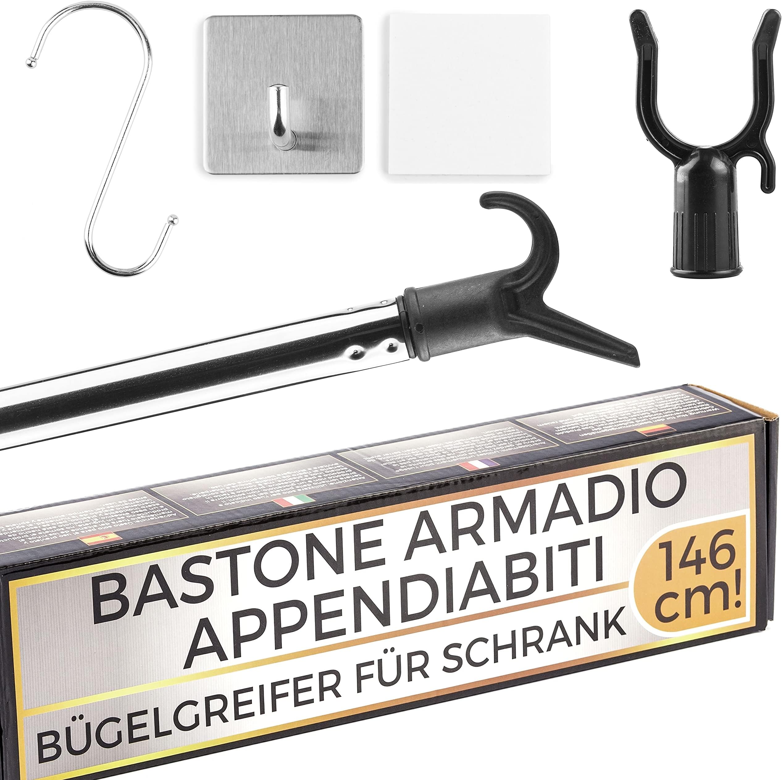Asta Appendiabiti allungabile Asta per Armadio Estraibile Estensibile - Portapantaloni Estraibile per Guardaroba, Asta Appendiabiti Estraibile 30-60