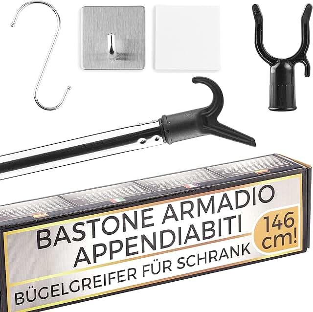 Asta Appendiabiti Regolabile Per Armadio – 73,7-114,3 Cm, Con Staffe, Bianca