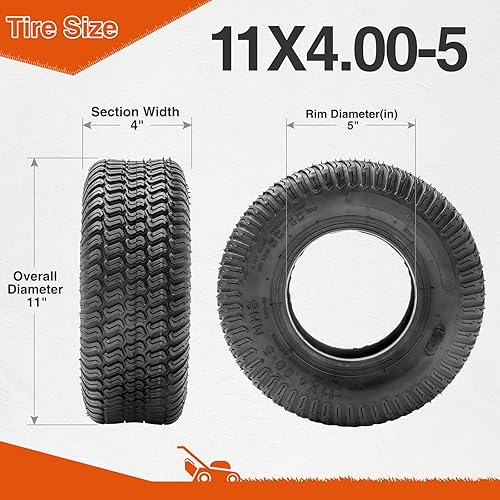 Miniatura 3 de HALBERD Neumáticos para cortacésped de 15 x 6.00-6, neumáticos 4PR para césped y jardín para tractor de jardín, cortacésped, sin cámara (15 x 6-6)