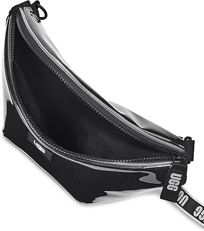 アグ　ナシャ　ベルトバッグ　クリア　ファーブラック　ボディバッグウエストポーチ. Amazon | UGG レディース Nasha ベルトバッグ クリア, ブラック