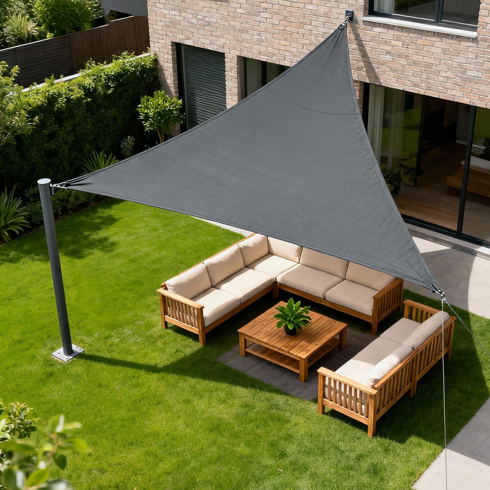 Voile d'ombrage extérieur imperméable 3x3x3m pour jardin et balcon