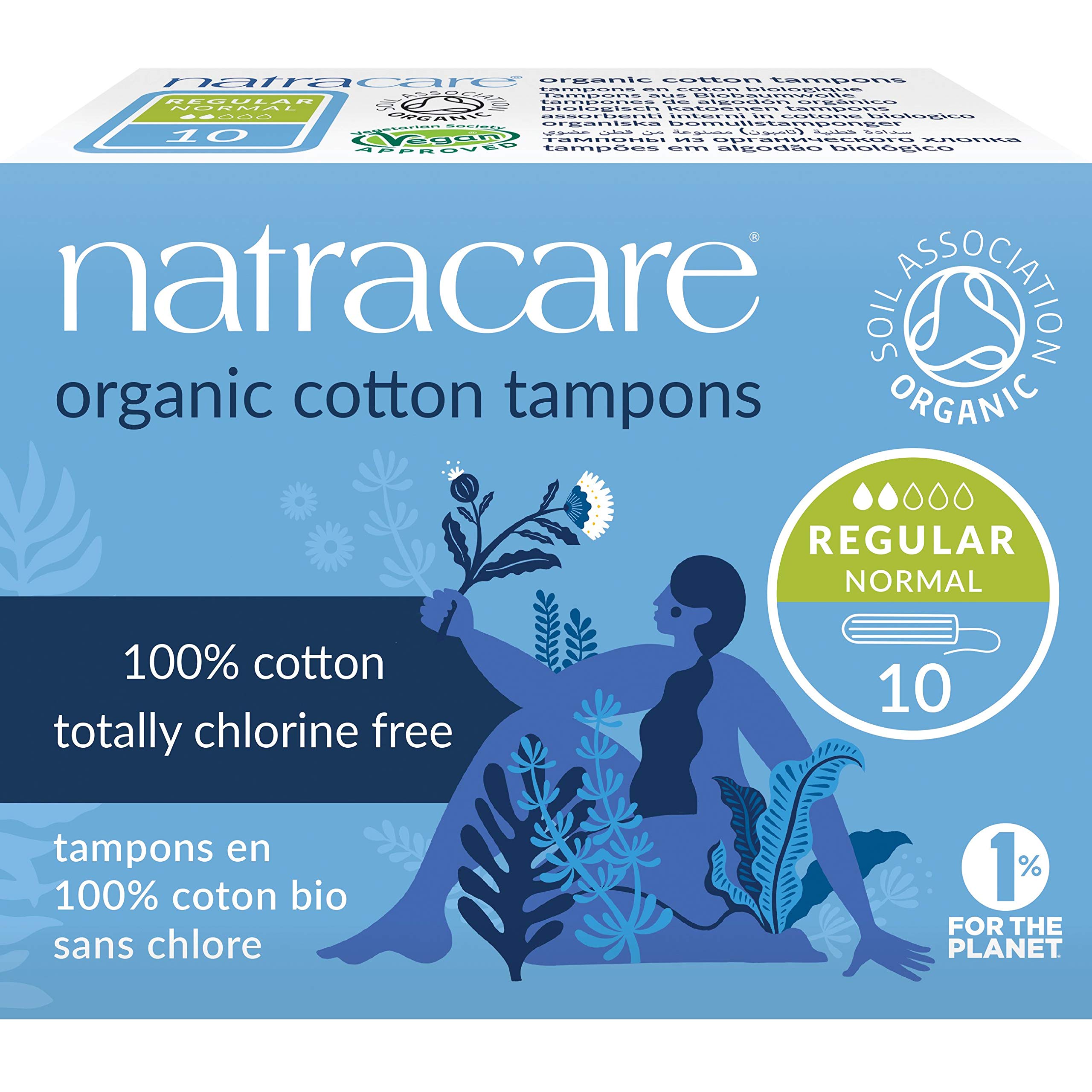 Natracare Org Tampons ohne Applikator, 10 Stück x 7 (7 Stück)