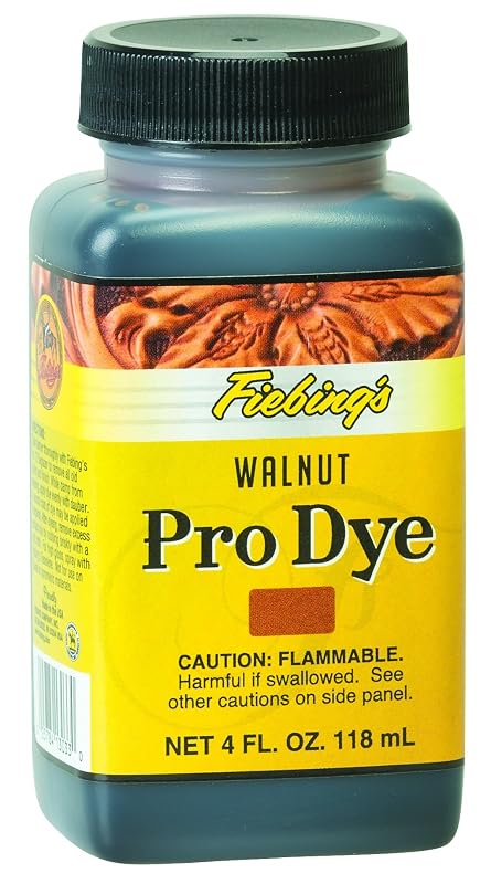 Corante para Couro Fiebing's Pro Dye à Base de Álcool, Cor Walnut, Frasco de 120 mL